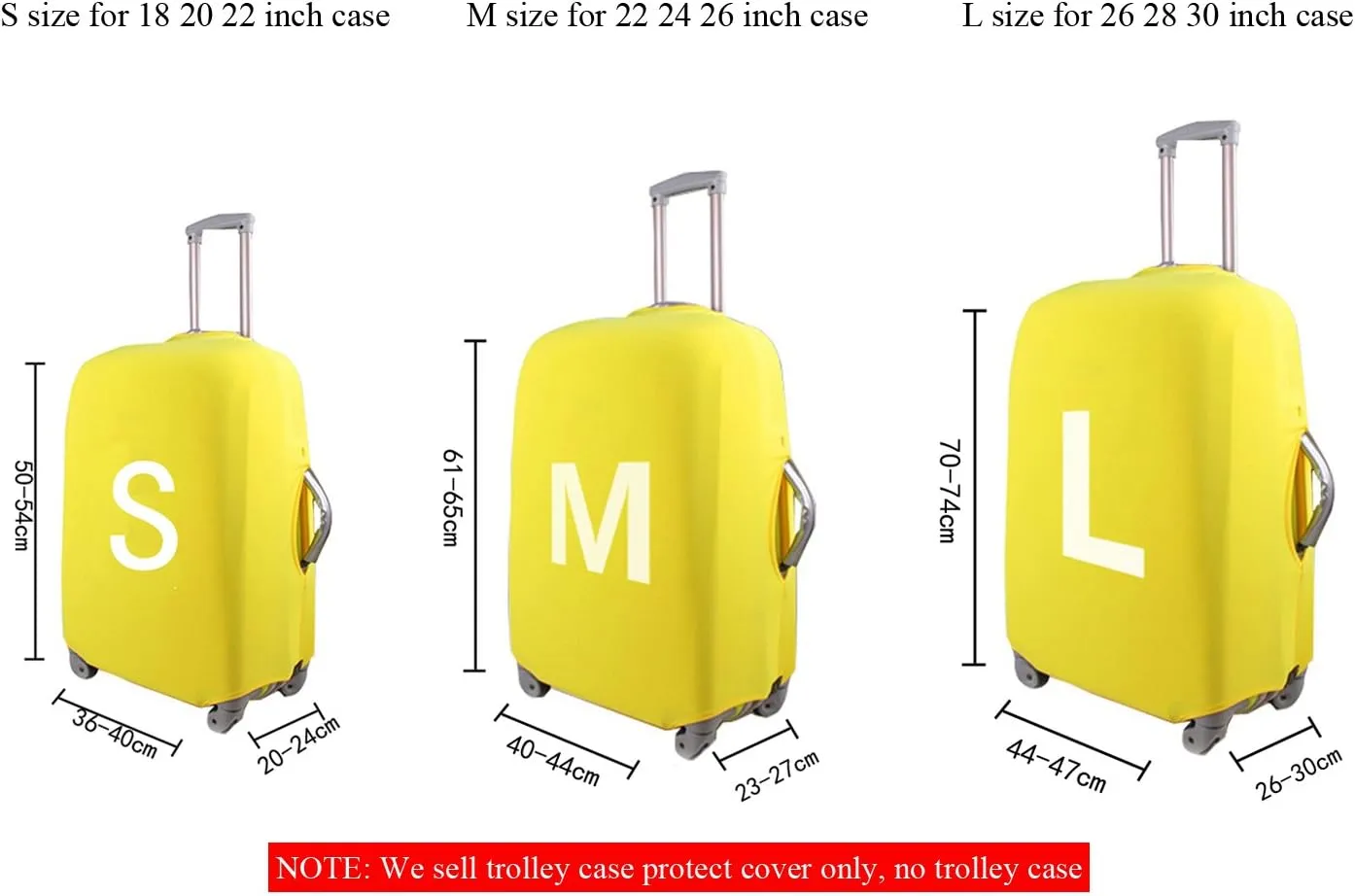 Personalized Luggage Cover Spandex Suitcase Protector Washable Travel Baggage Covers