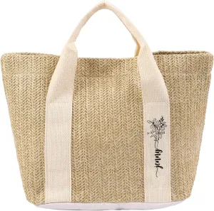 Personalized Straw Tote Bag for Women, Custom Name Beach Bag Large Tote Bag for Women, Teacher, Mother’s Day Gift