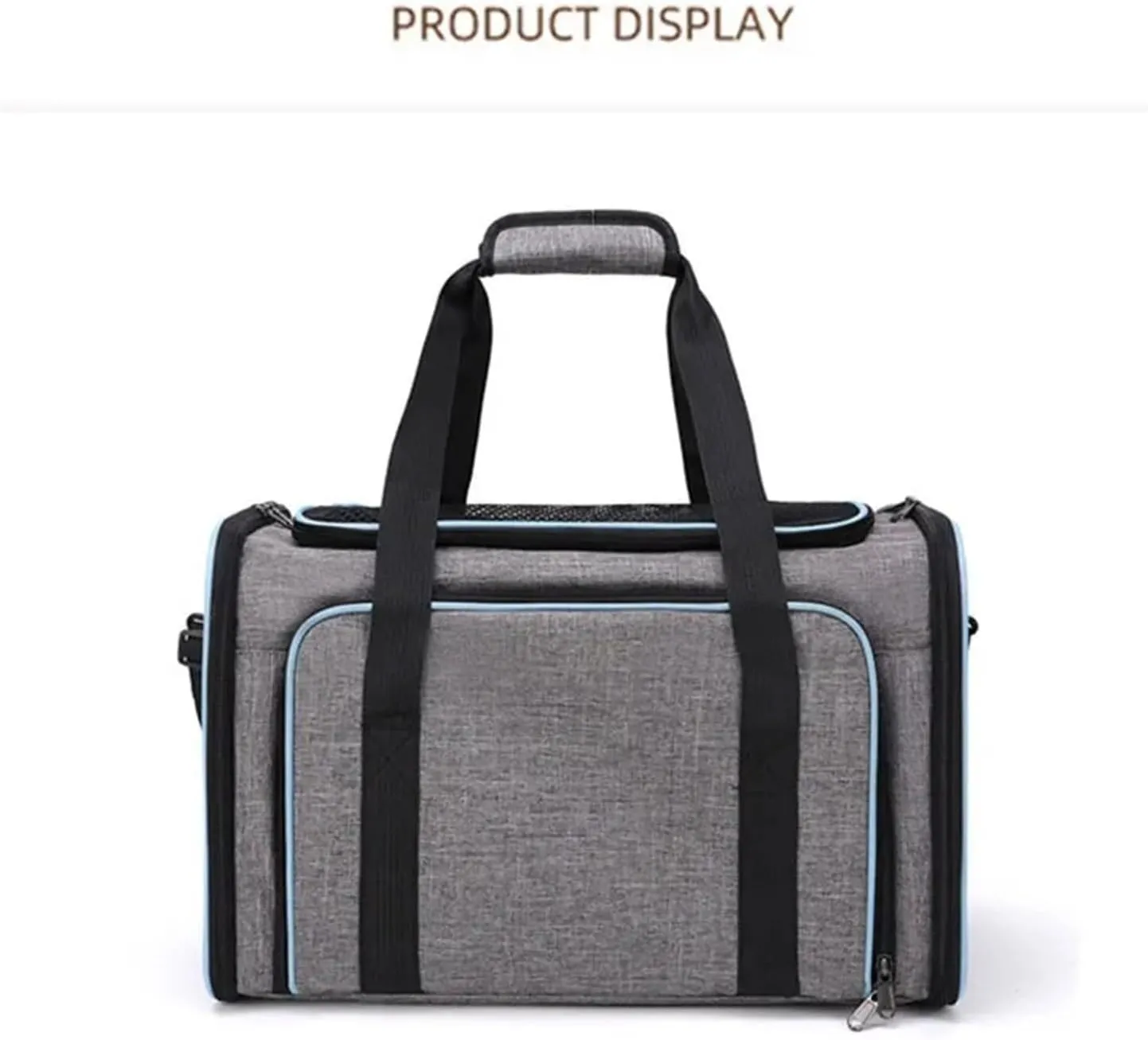 Pet Backpack Portable Breathable Foldable Shoulder Bag Cat and Dog Backpack Travel Pet Handbag Transport Bag(Blue,M)