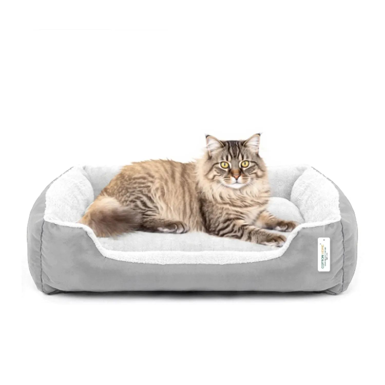 Pet Bed Soft, Supportive, and Calming for Cats & Small Dogs Ultra-Comfortable Washable