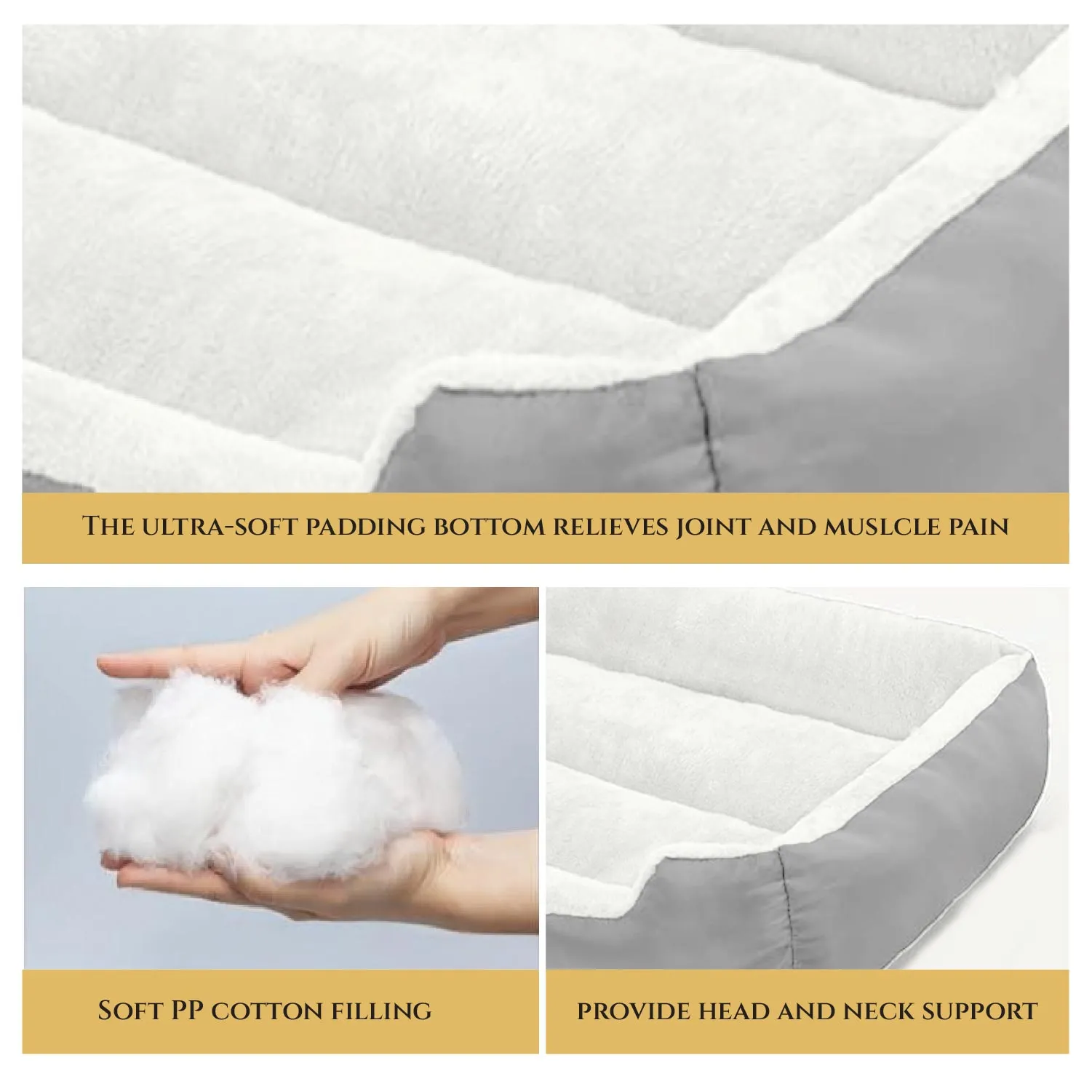 Pet Bed Soft, Supportive, and Calming for Cats & Small Dogs Ultra-Comfortable Washable