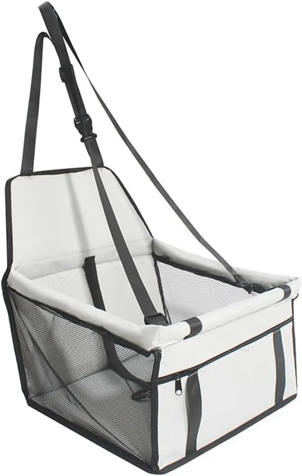 Pet Car Seat for Renault Talisman GrandTour Wagon Estate 2016-2018 2019 2020 2021 2022 2023 Dog Car Seat with Leash Portable Dog Bed for Car Washable Foldable Car Pet Bag,Light Grey