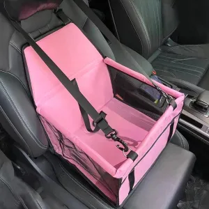 Pet Car Seat for Renault Talisman GrandTour Wagon Estate 2016-2018 2019 2020 2021 2022 2023 Dog Car Seat with Leash Portable Dog Bed for Car Washable Foldable Car Pet Bag,Pink