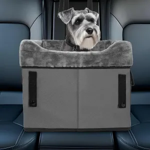 Pet Car Seat for Small Dogs, Portable Dog Boosters Car Seat with Adjustable Safety Belt, Designed Pillow for Comfort Care, Conveniently Store Pet's Necessities