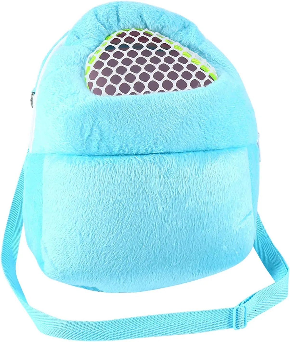 Pet Carrier Bag,Breathable Small Animal Outgoing Bag Portable Travel Hamster Handbag with Shoulder Strap for Hedgehog Hamster Mouse Rat Sugar Glider Squirrel Chinchilla Rabbit (Blue)
