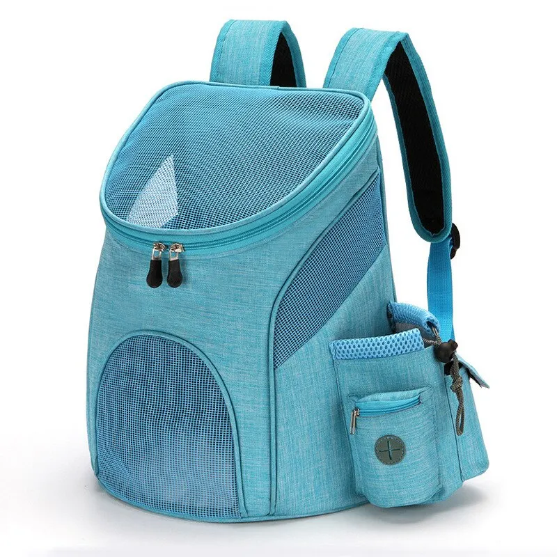 Pet Carriers Bag Cats Double Shoulder Bag Outdoor Travel Carrier Backpack With Safety Zippers Breathable Puppy Carrying Bag