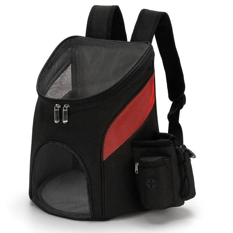 Pet Carriers Bag Cats Double Shoulder Bag Outdoor Travel Carrier Backpack With Safety Zippers Breathable Puppy Carrying Bag