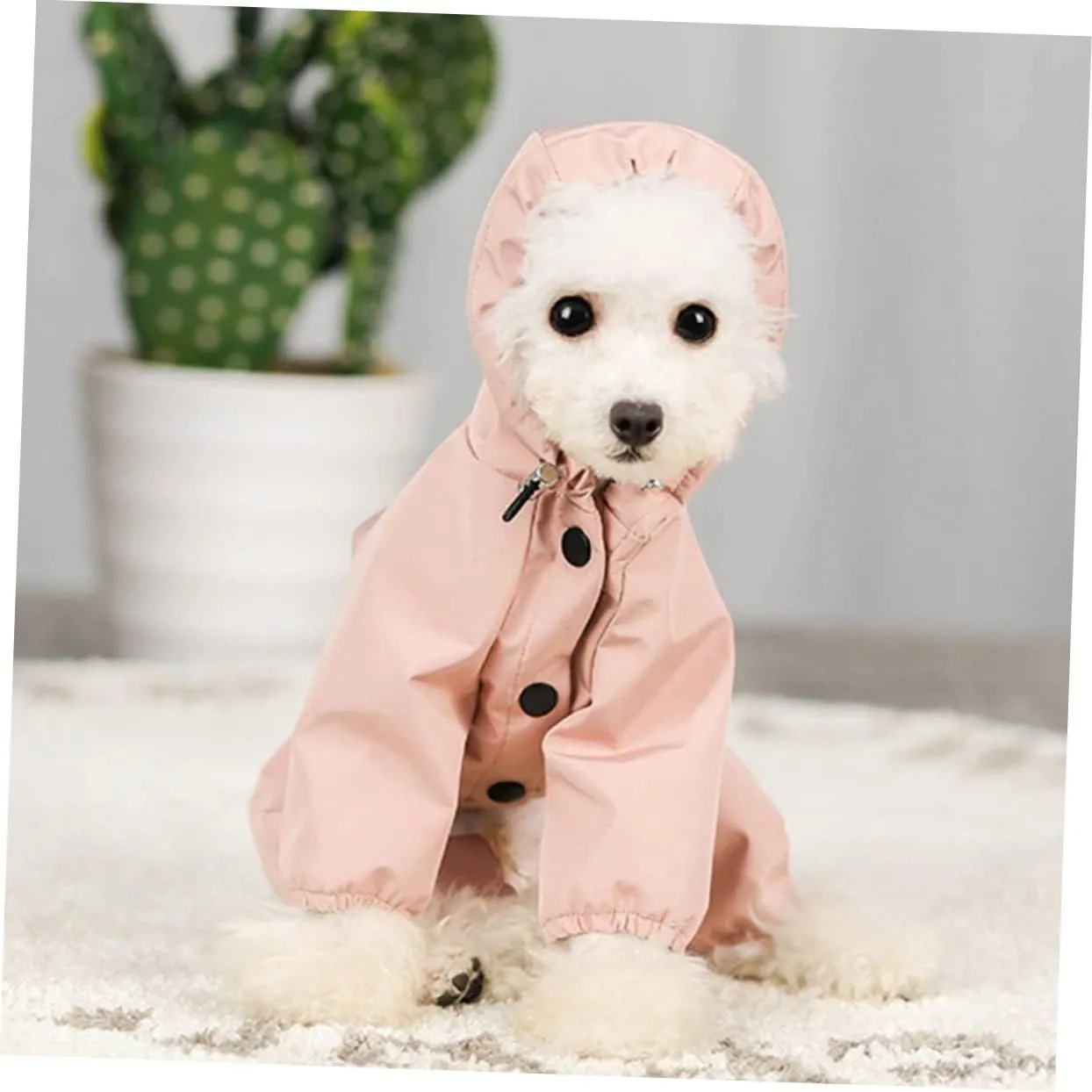 Pet Dog Raincoat Weatherproof Reflective and Breathable Hood for Dogs