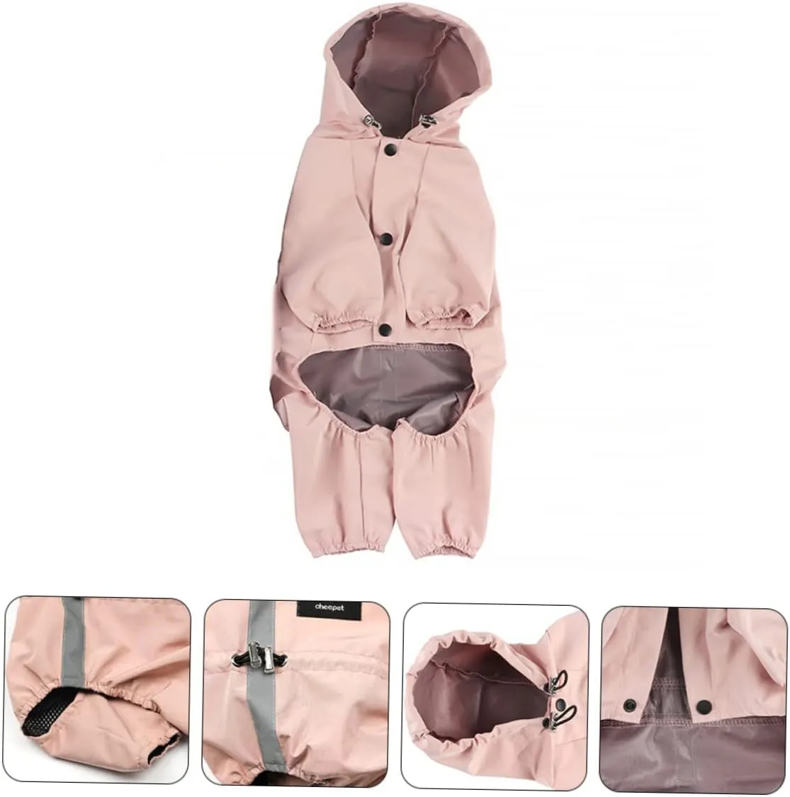 Pet Dog Raincoat Weatherproof Reflective and Breathable Hood for Dogs