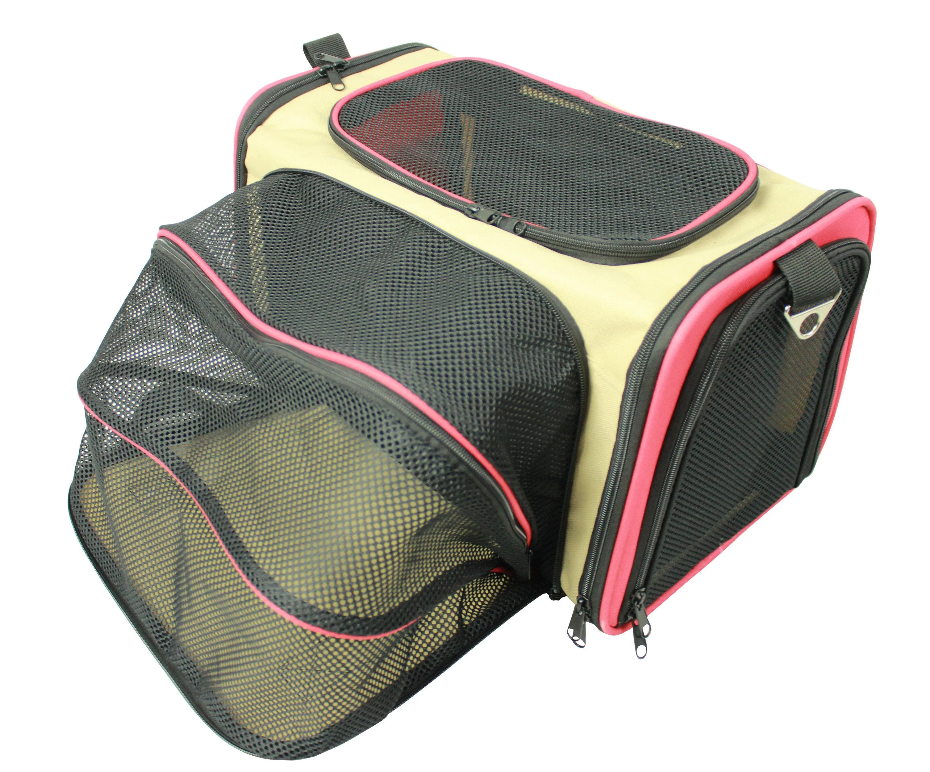 Pet Life Roomeo Folding Collapsible Airline Approved Pet Dog Carrier Crate: Color Blue