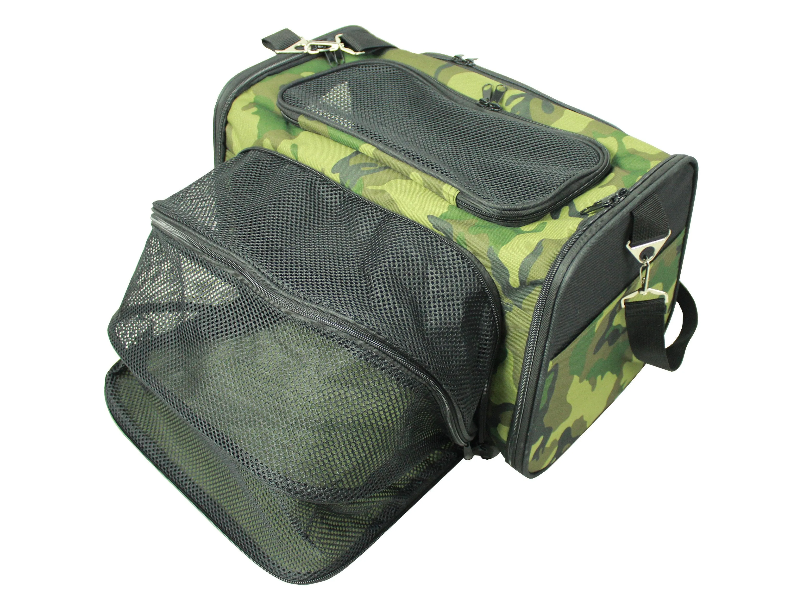 Pet Life Roomeo Folding Collapsible Airline Approved Pet Dog Carrier Crate: Color Blue