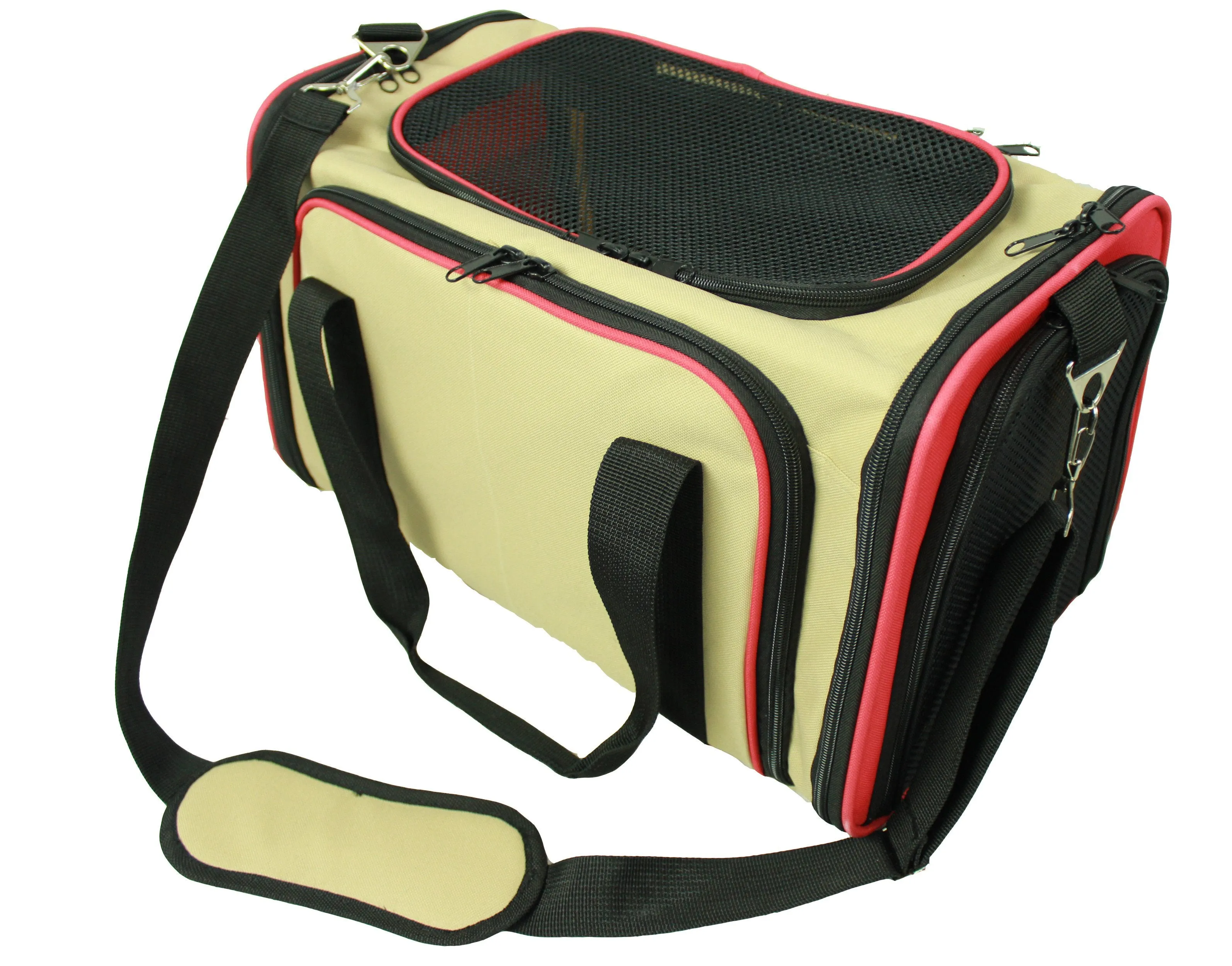 Pet Life Roomeo Folding Collapsible Airline Approved Pet Dog Carrier Crate: Color Blue