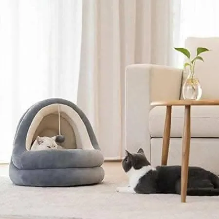 PetGains PGE Washable Plush Cat & Dog Sofa Nest Bed