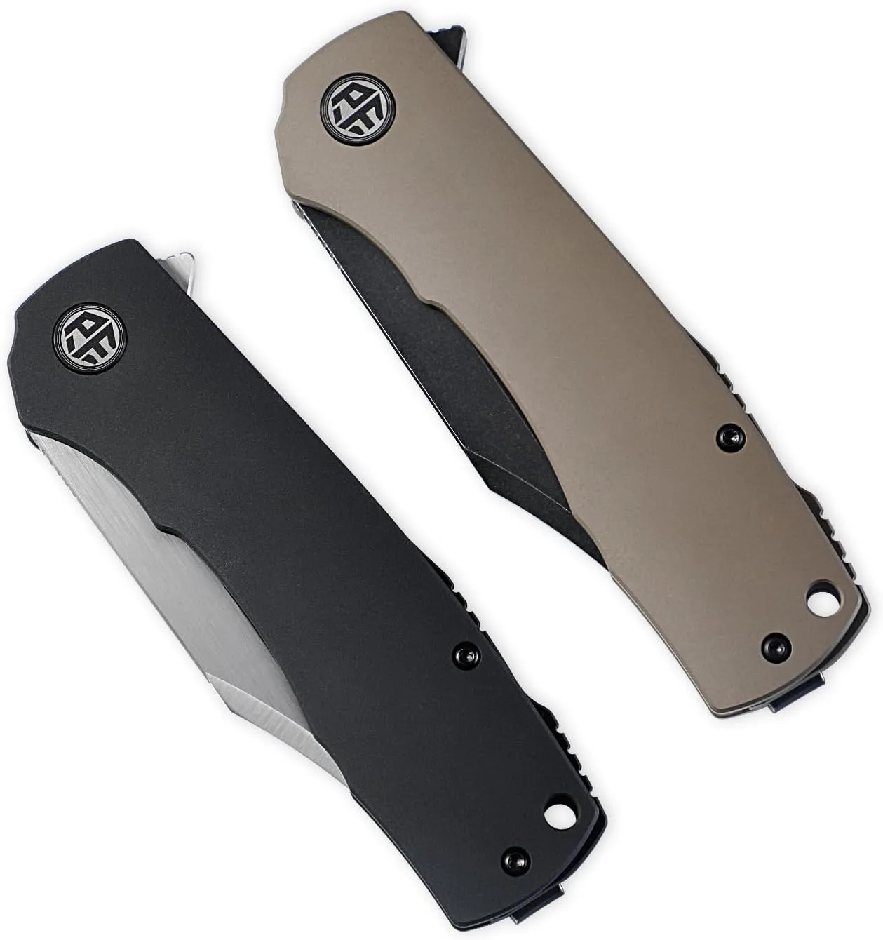 Petrified fish PFP03 Victor,3.58" K110 Stonewashed Blade,140g Micarta Handle Flipper Liner lock Folding knife (Brown Stonewashed)
