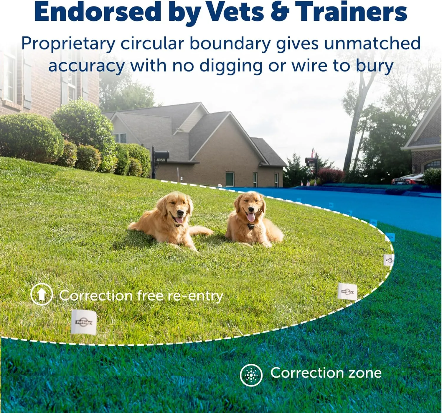 PetSafe Stay & Play Compact Wireless Pet Fence for Dogs, No Wire Circular Boundary, Secure up to 3/4 Acre, No-Dig and Portable for Travel, for Dogs 5lb & up, from Parent Company Invisible Fence Brand
