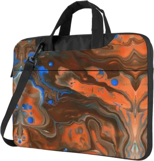 Pigment pooling portable single-shoulder laptop bag, a must-have for multifunctional business travel, made of Oxford cloth, stylish shockproof design, size is 14 in
