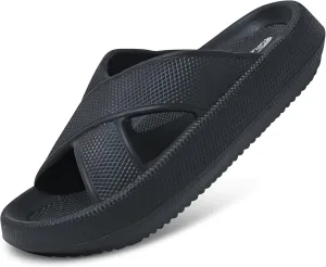 Pillow Slippers for Women and Men - Anti-Slip, Breathable House Shoes with Cross Strap Design, Cushioned Thick Sole for Ultimate Comfort and Versatility