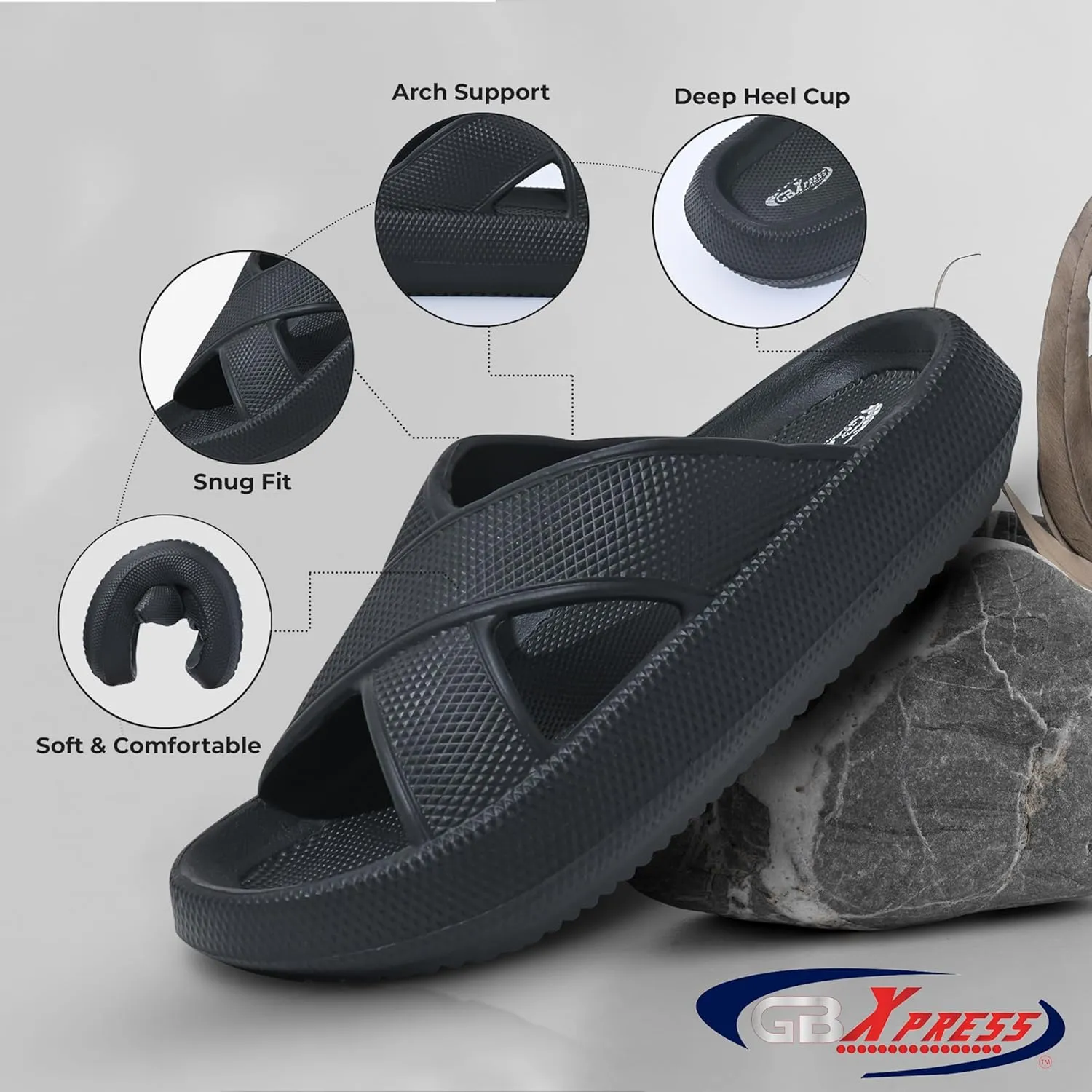 Pillow Slippers for Women and Men - Anti-Slip, Breathable House Shoes with Cross Strap Design, Cushioned Thick Sole for Ultimate Comfort and Versatility