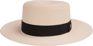 Pineapple&Star Deor Boater Straw Sun Hat Beach Fine Braid UPF50  for Women Men