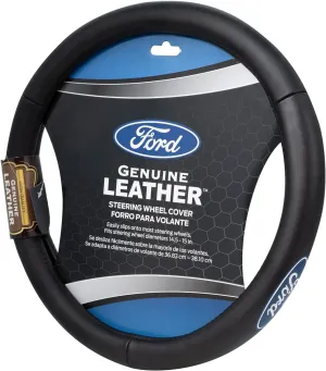Plasticolor 006743R01 Ford Genuine Leather Steering Wheel Cover