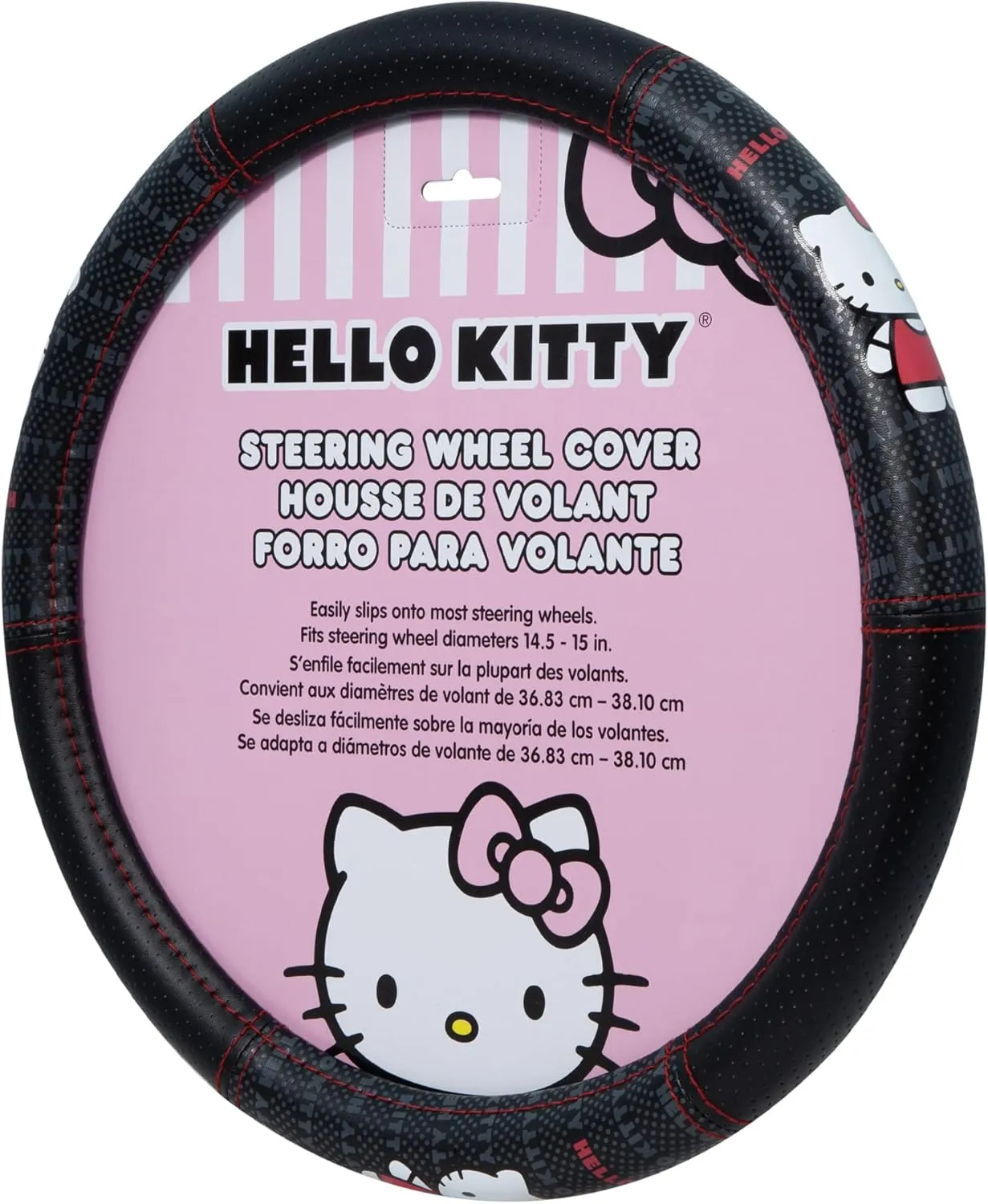 Plasticolor 006786R01 Hello Kitty Core Waving Speed Grip Steering Wheel Cover