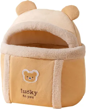 Plush Carrier Backpack for Small Cats Dogs Carriers Bag Portable Travel Carrier Winter Kitten Warm Walking Carrier