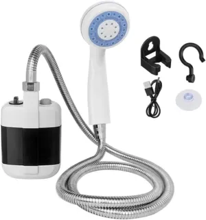 Portable Camping Shower Electric Outdoor Shower Camp Shower Pump, Travel Shower for Backpacking Fishing Car Washing Home Use