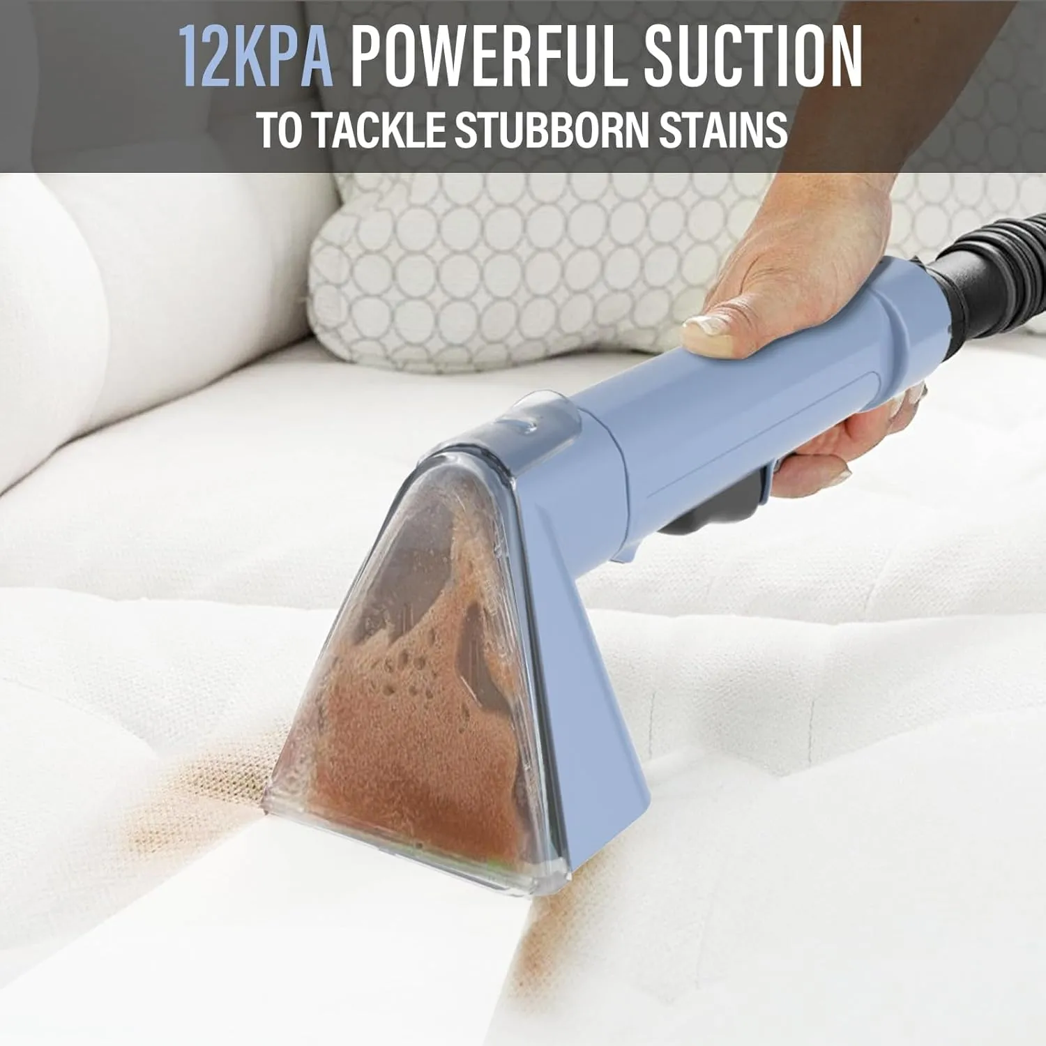 Portable Carpet & Upholestery Cleaner Machine for Pets, Spot, Stain,Couch Cleaner Machine with 12Kpa Powerful Suction,Car/Auto Detailer