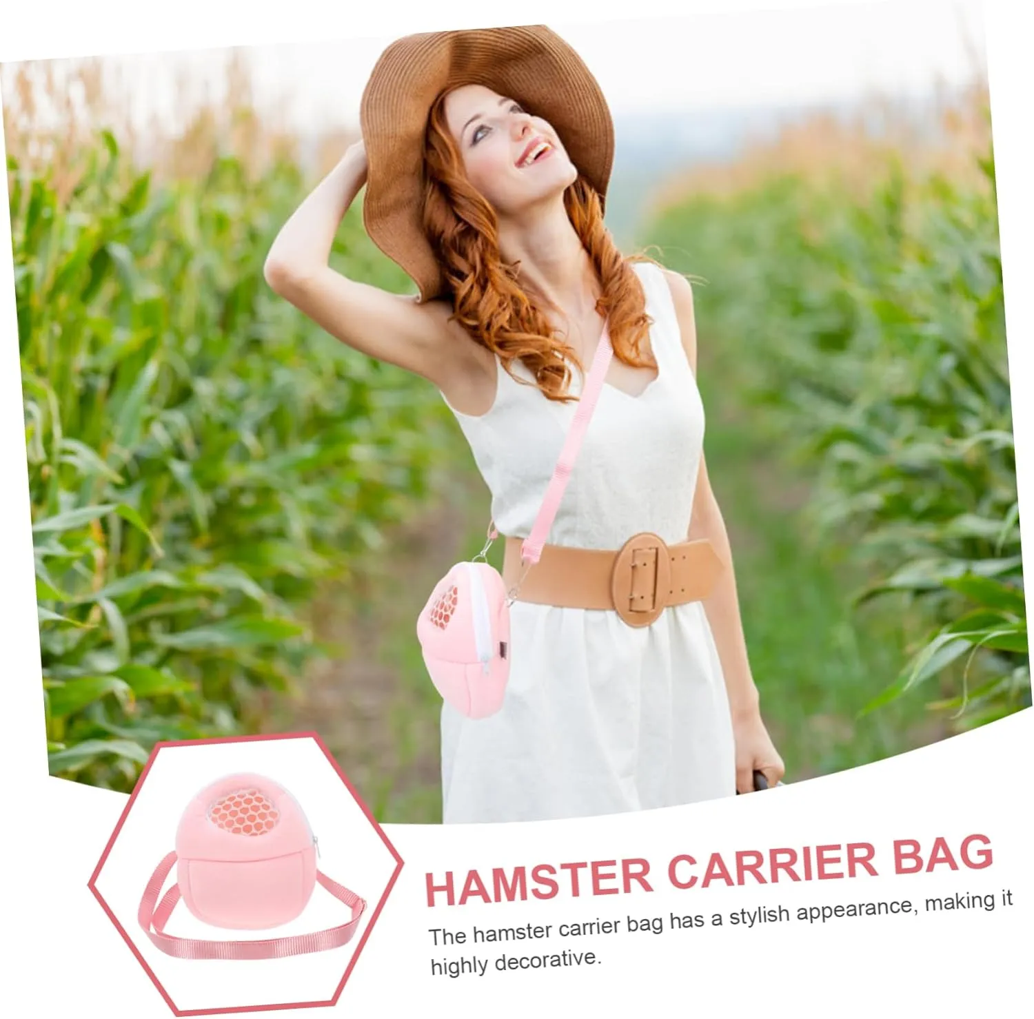 Portable Hamster Carrier Bag Breathable Mesh Design for Small Animals for Travel with Squirrels Chinchillas and Guinea Pigs Compact and Convenient Shoulder Bag
