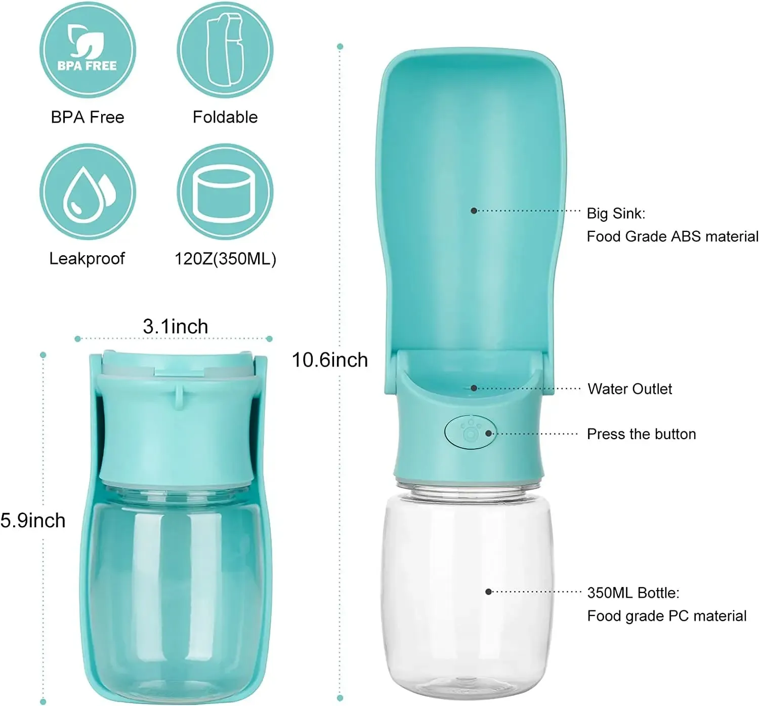 Portable Pet Travel Bottle