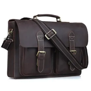 Premium Quality Cows Hide Leather Business Satchel
