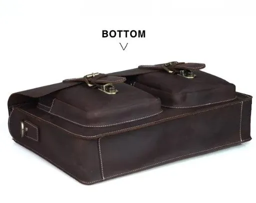 Premium Quality Cows Hide Leather Business Satchel