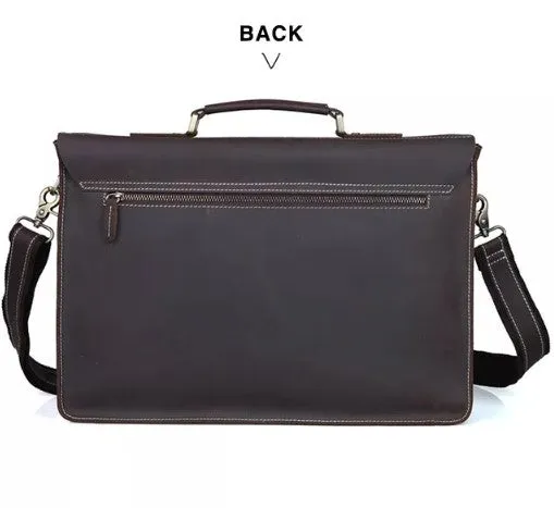 Premium Quality Cows Hide Leather Business Satchel