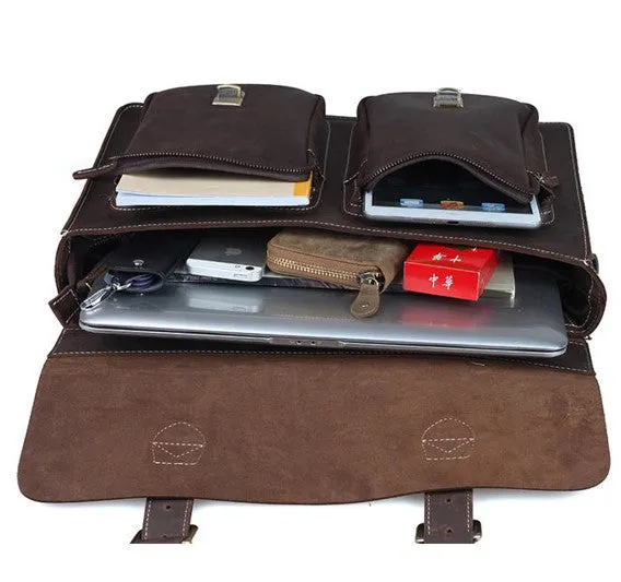 Premium Quality Cows Hide Leather Business Satchel