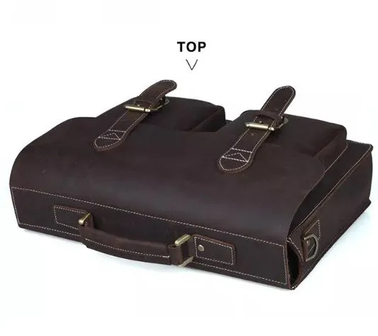 Premium Quality Cows Hide Leather Business Satchel