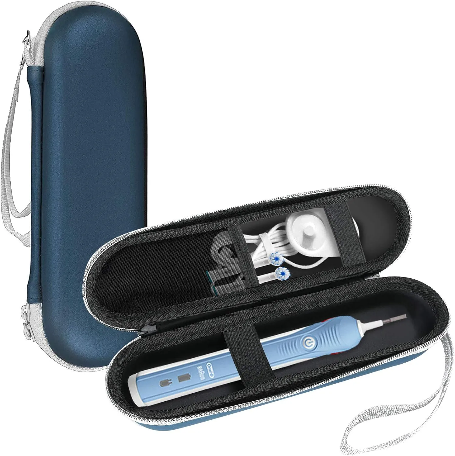 ProCase Travel Case for Oral-B/Oral-B Pro Smartseries/IO Serie Sonicare Protective Clean Electric Toothbrush, Hard EVA Case Cover Storage Bag Holder with Mesh Pocket for Accessories -Navy