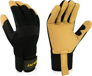 Professional Anti-Vibration Gloves,EN ISO 10819: 2013 / A1: 2019 Certified,Abrasion Resistant Mechanic Gloves