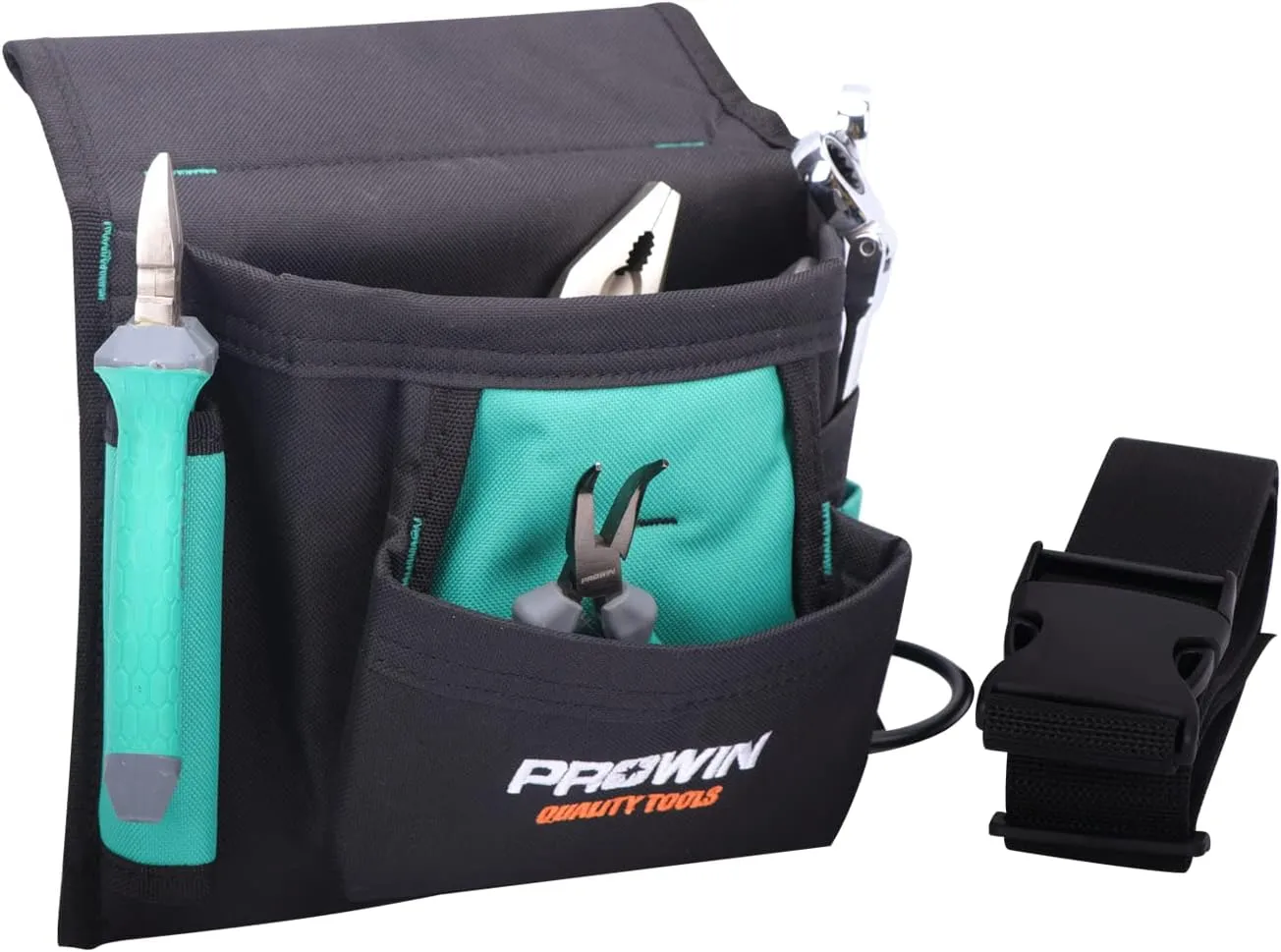 Prowin Pockets Waterproof Canvas Fabric Carpenters Plumbers Multisize 13 to 23 inches Heavy Duty Electrical garden Tool Bag multi tool pouch with belr Tool Bag Large Capacity