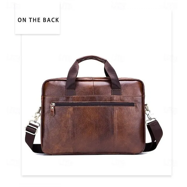 PU Leather Laptop Shoulder Messenger Bag Briefcase15.4 Inch Laptop Bags High Quality Business Massager Bag Men Brand Real Leather Handbags