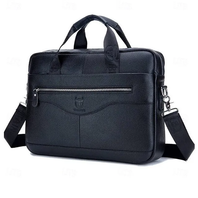 PU Leather Laptop Shoulder Messenger Bag Briefcase15.4 Inch Laptop Bags High Quality Business Massager Bag Men Brand Real Leather Handbags