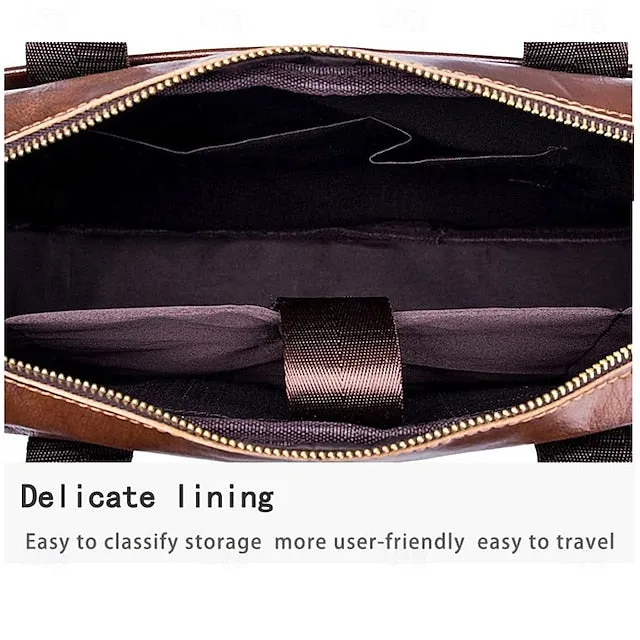 PU Leather Laptop Shoulder Messenger Bag Briefcase15.4 Inch Laptop Bags High Quality Business Massager Bag Men Brand Real Leather Handbags
