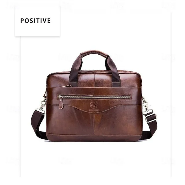 PU Leather Laptop Shoulder Messenger Bag Briefcase15.4 Inch Laptop Bags High Quality Business Massager Bag Men Brand Real Leather Handbags