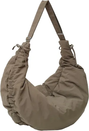 Puffer Tote Bag for Women,Oversized Nylon Soft Down Cotton Padding Bag Crossbody Shoulder Bag with Zipper
