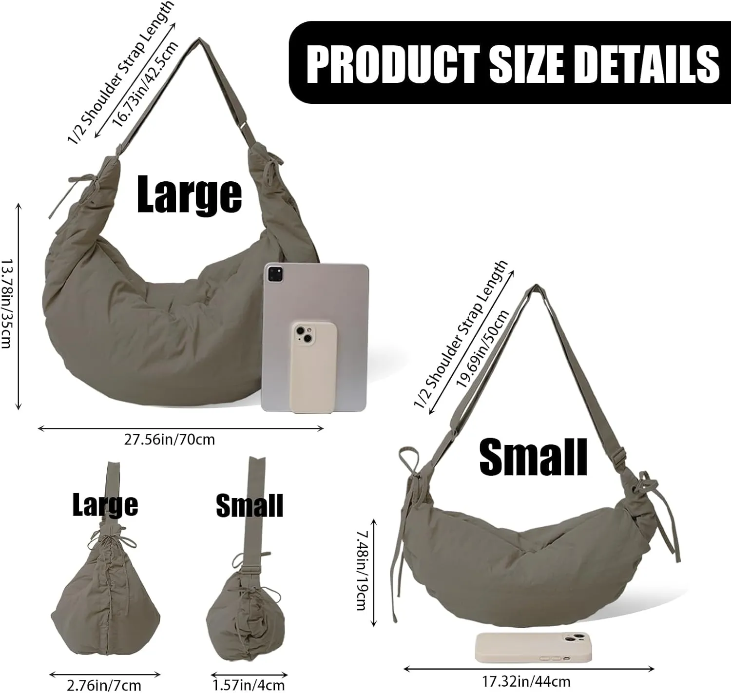 Puffer Tote Bag for Women,Oversized Nylon Soft Down Cotton Padding Bag Crossbody Shoulder Bag with Zipper