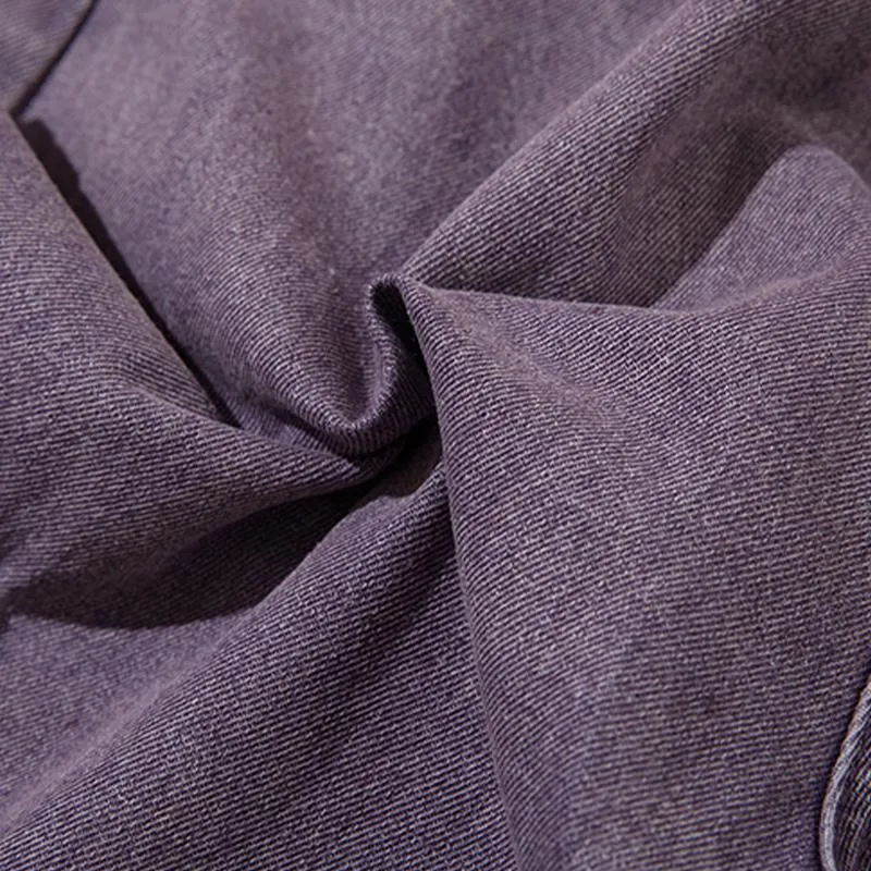 Purple Multi-pocket Denim Jeans
