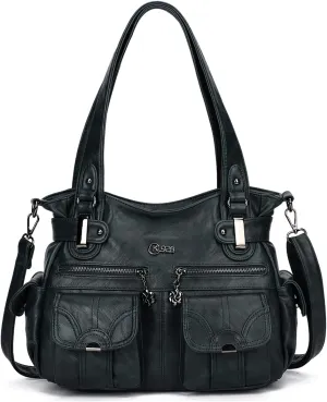 Purses and Handbags for Women Large Hobo Shoulder Bags Soft PU Leather Multi-Pocket Tote Bag