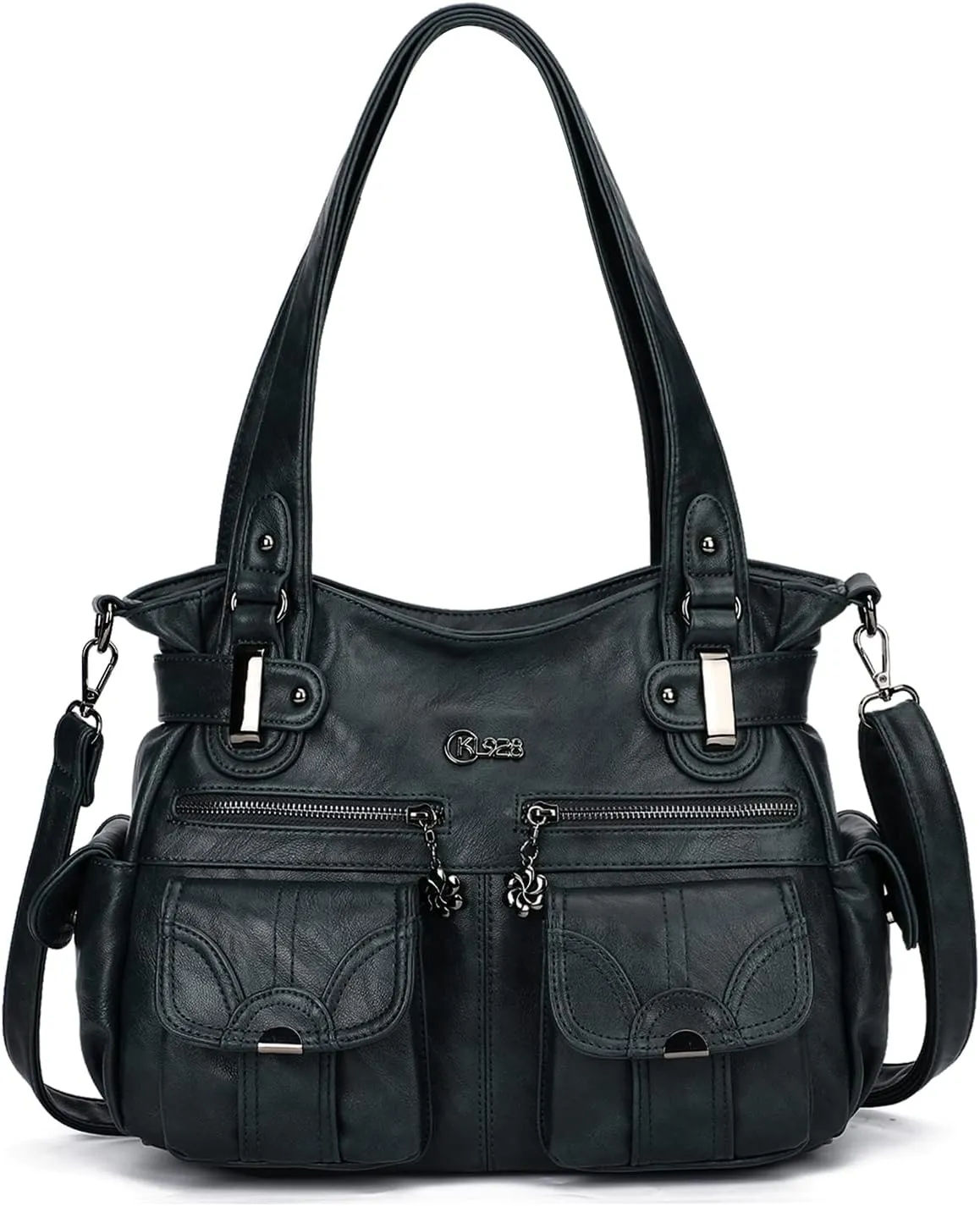 Purses and Handbags for Women Large Hobo Shoulder Bags Soft PU Leather Multi-Pocket Tote Bag
