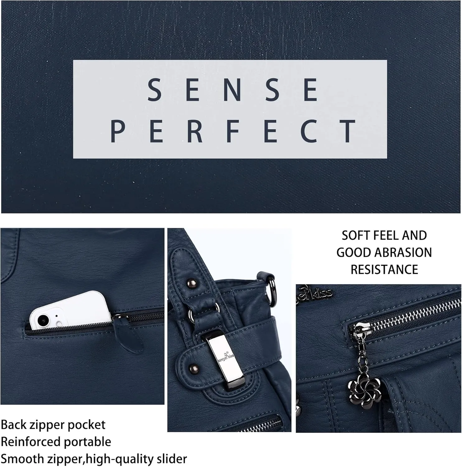 Purses and Handbags Women Tote Shoulder Top Handle Satchel Hobo Bags Fashion Washed Leather Purse