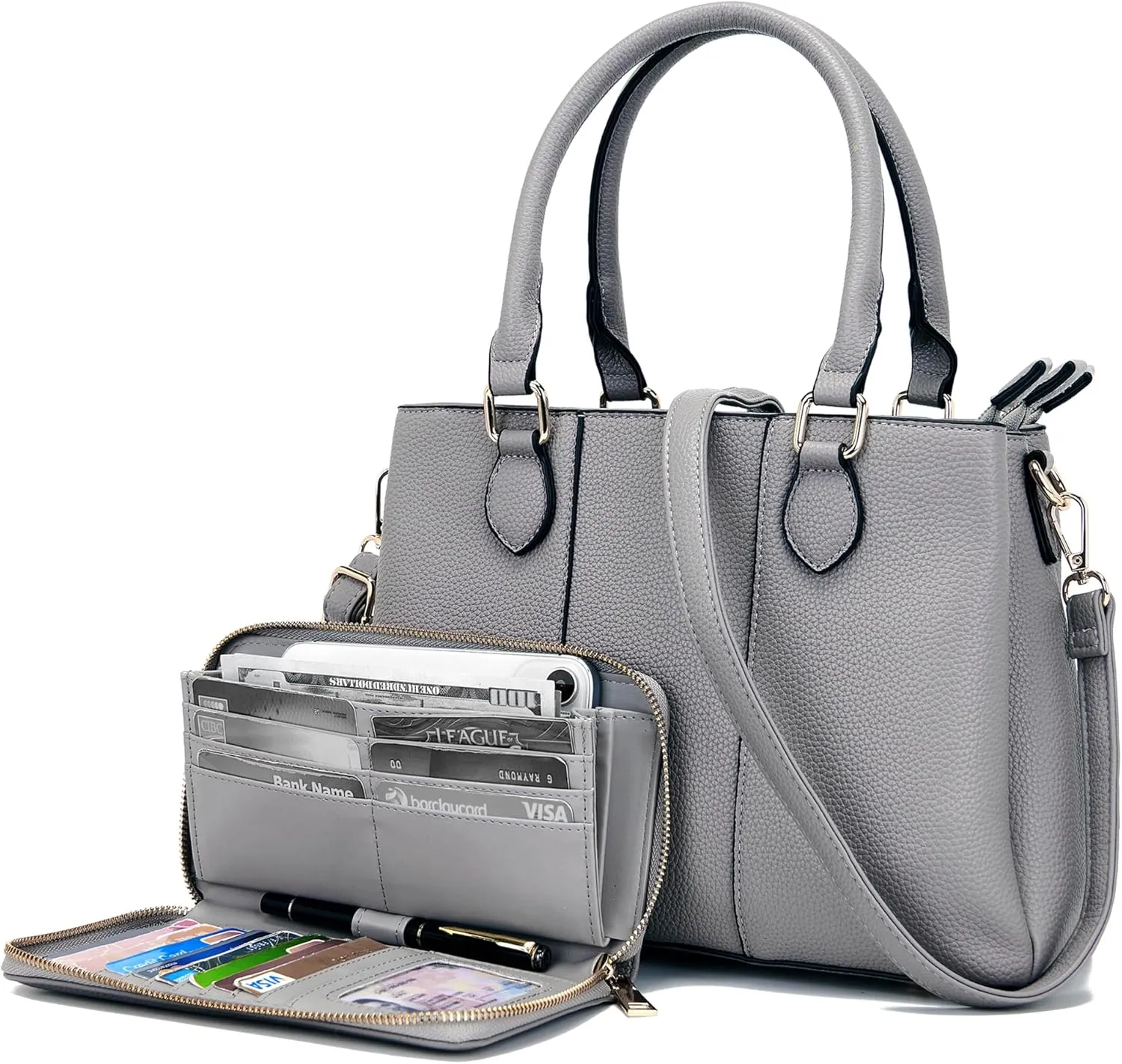 Purses and Wallet Set for Women Crossbody Top Handle Tote Satchel PU Leather Shoulder Bags