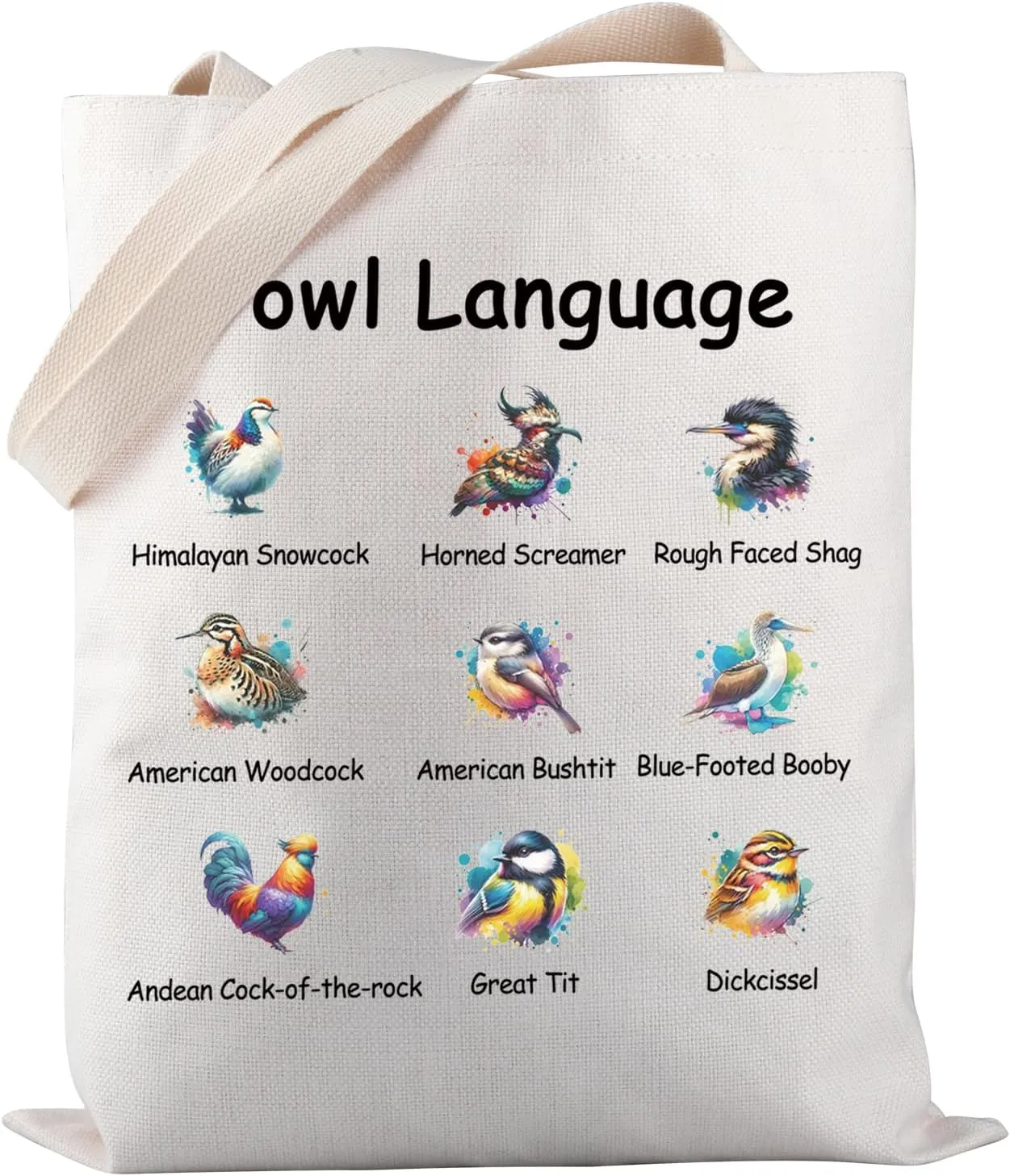 PWHAOO Funny Bird Tote Bag Fowl Language Tote Bag Bird Watching Tote Bag Bird Language Gift Bird Lover Gift
